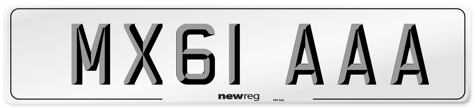 MX61 AAA Number Plate from New Reg